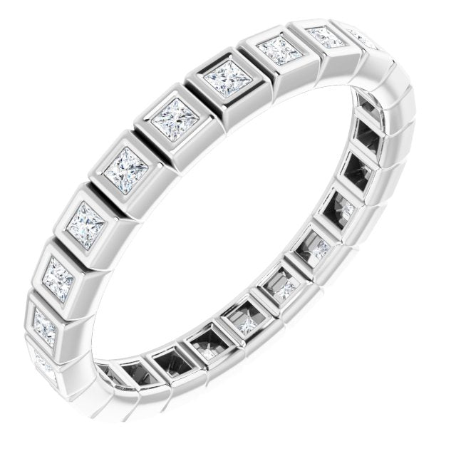 14K Rose Natural Diamond Eternity Band