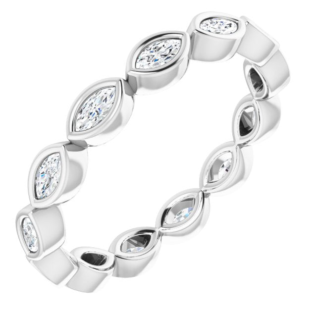 14K Rose Natural Diamond Eternity Band