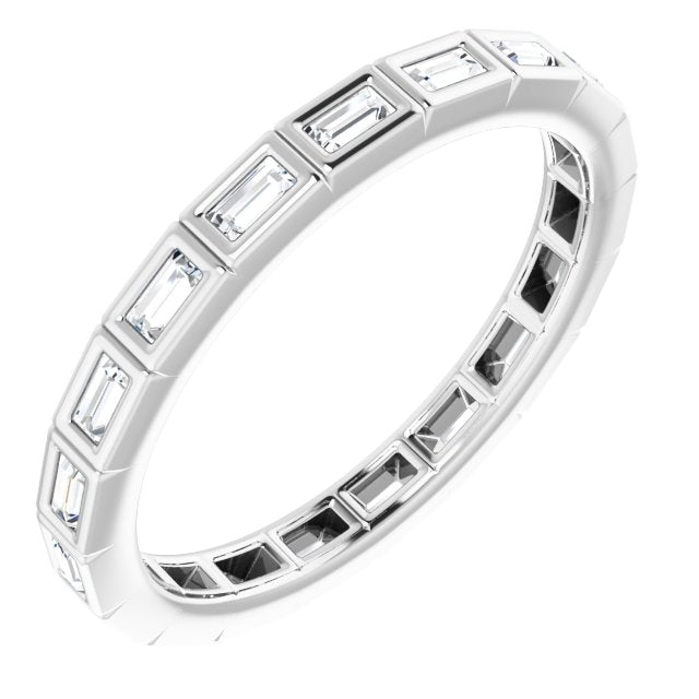 14K Rose Natural Diamond Eternity Band