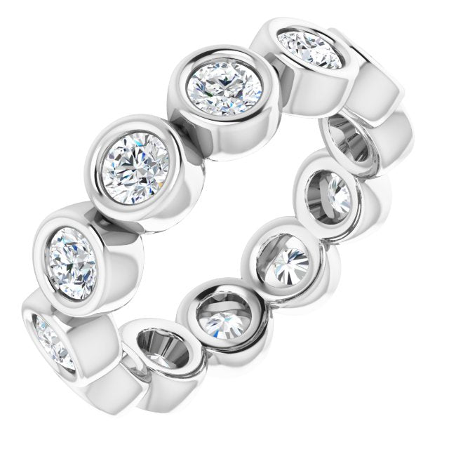 14K Rose Natural Diamond Eternity Band