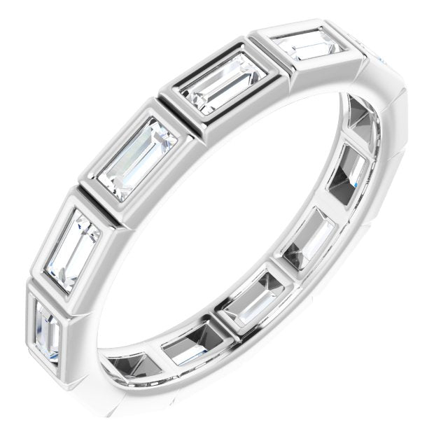 14K Rose Natural Diamond Eternity Band