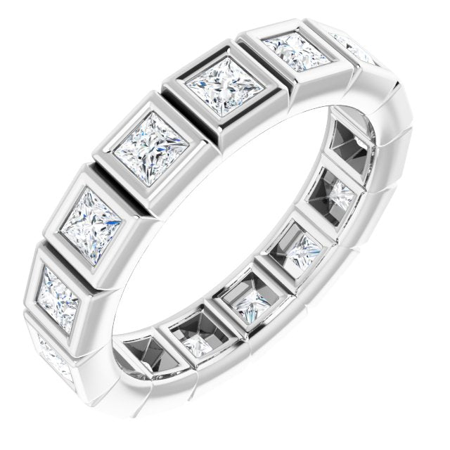 14K Rose Natural Diamond Eternity Band