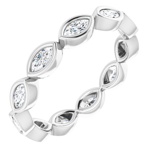 14K Rose Natural Diamond Eternity Band