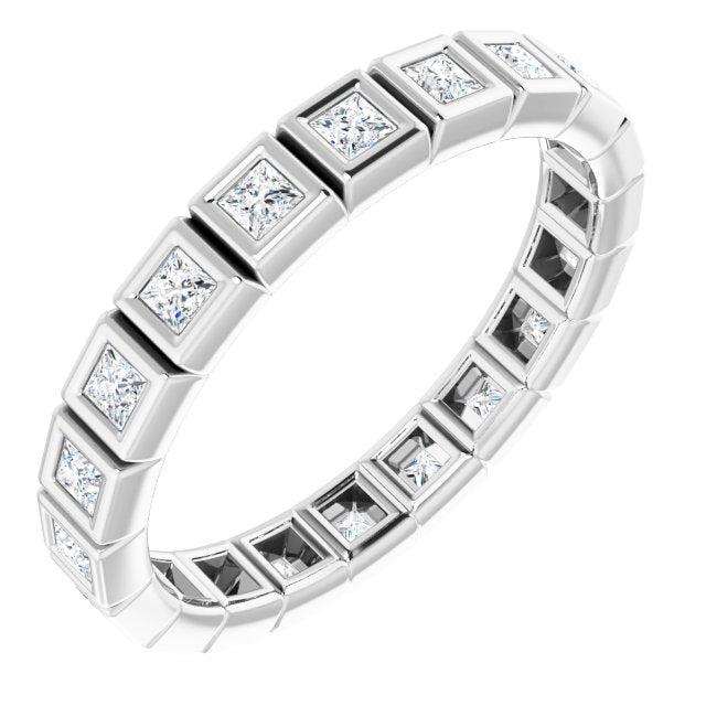 14K Rose Natural Diamond Eternity Band