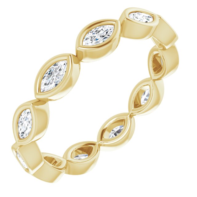 14K Rose Natural Diamond Eternity Band