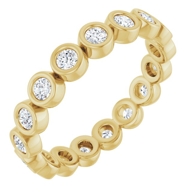 14K Rose Natural Diamond Eternity Band