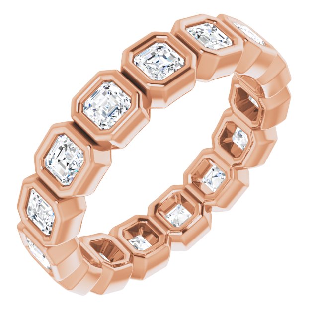 14K Rose Natural Diamond Eternity Band