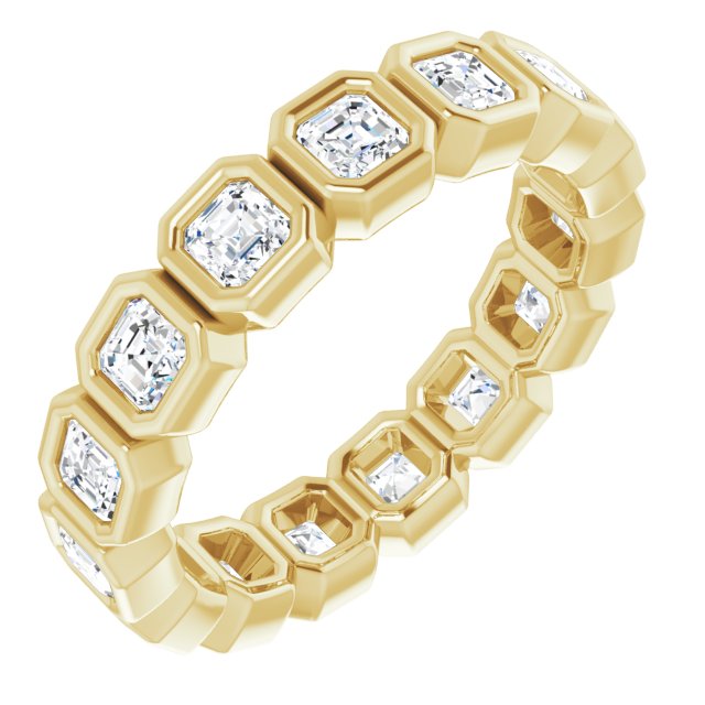 14K Rose Natural Diamond Eternity Band