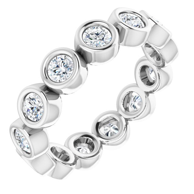 14K Rose Natural Diamond Eternity Band