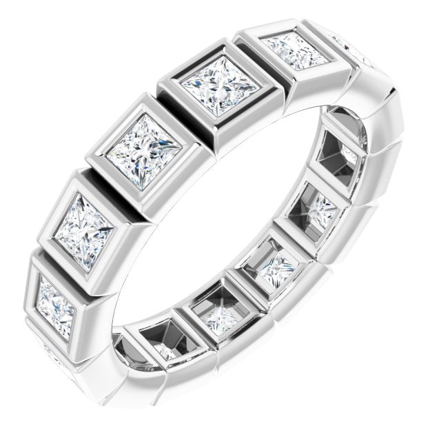 14K Rose Natural Diamond Eternity Band