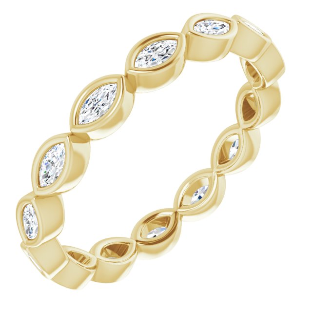 14K Rose Natural Diamond Eternity Band