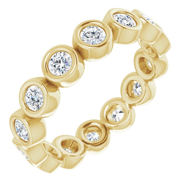 14K Rose Natural Diamond Eternity Band