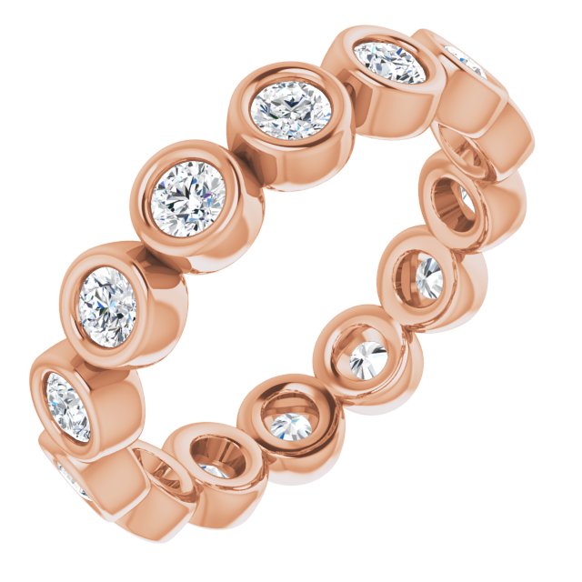 14K Rose Natural Diamond Eternity Band
