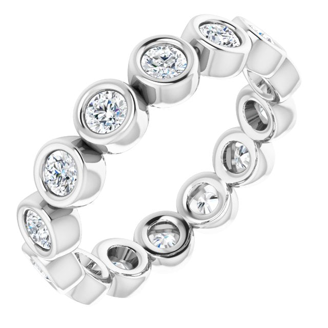 14K Rose Natural Diamond Eternity Band