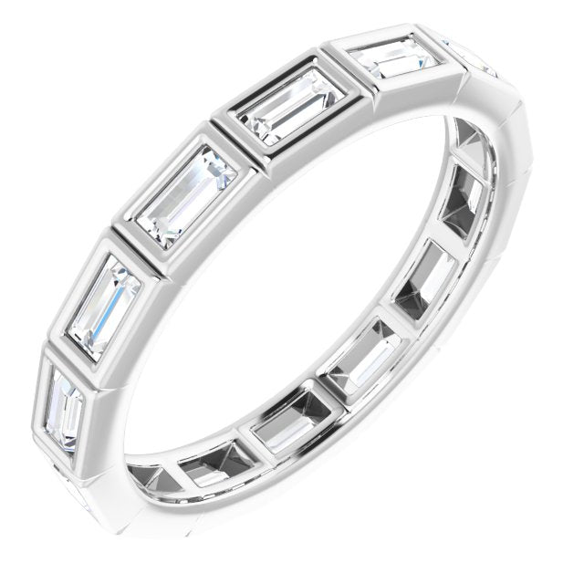 14K Rose Natural Diamond Eternity Band