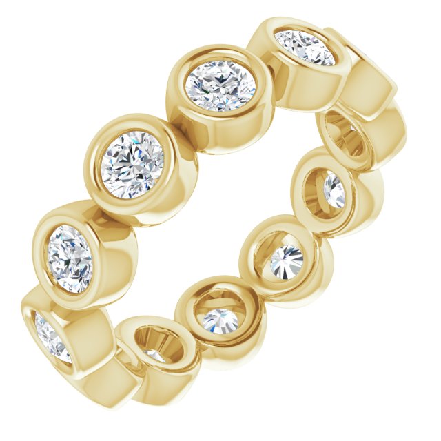 14K Rose Natural Diamond Eternity Band