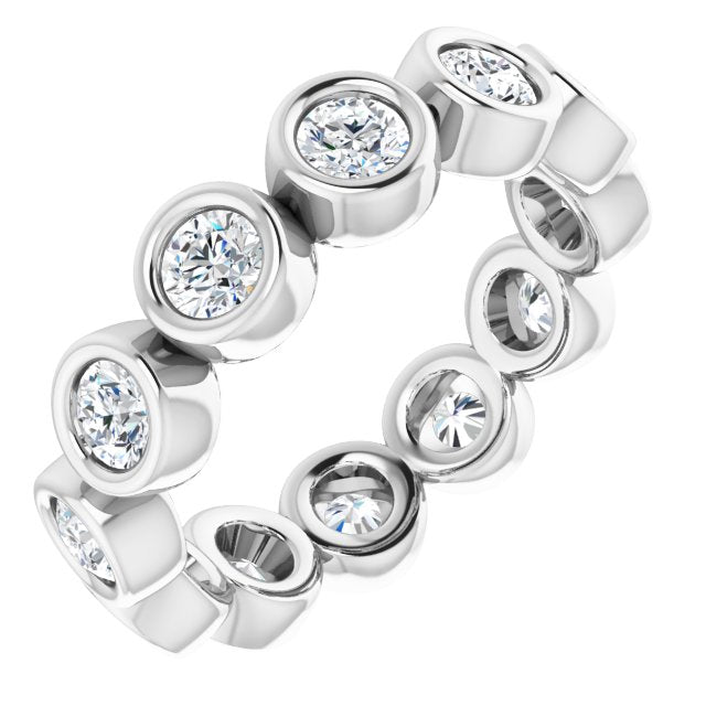 14K Rose Natural Diamond Eternity Band