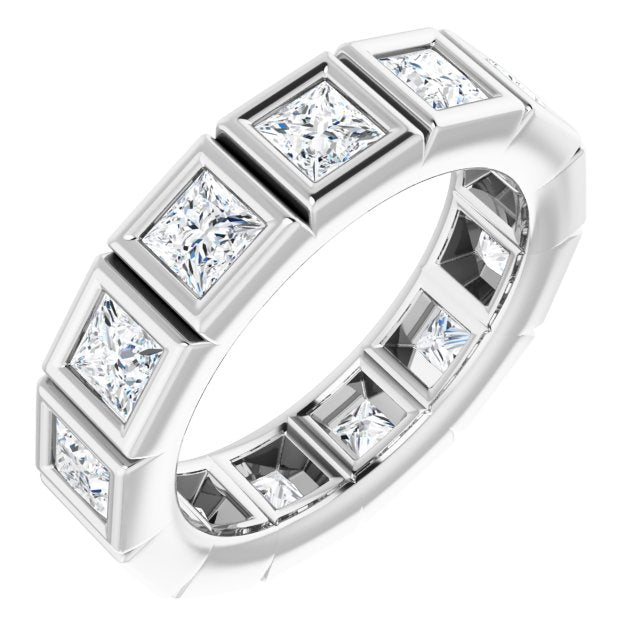 14K Rose Natural Diamond Eternity Band