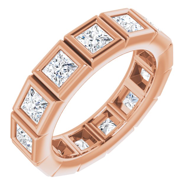 14K Rose Natural Diamond Eternity Band