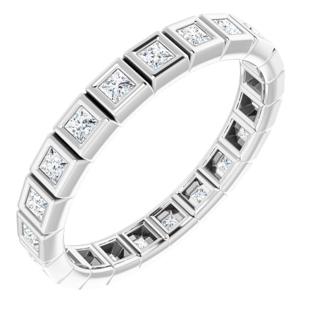 14K Rose Natural Diamond Eternity Band
