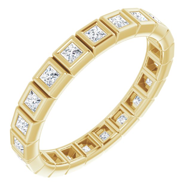 14K Rose Natural Diamond Eternity Band