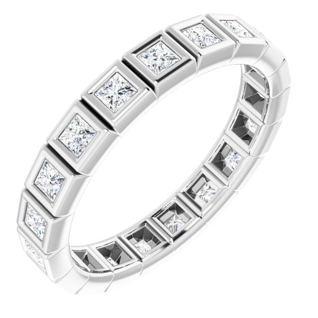 14K Rose Natural Diamond Eternity Band
