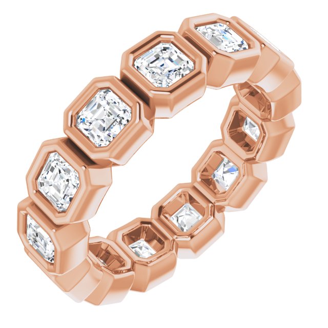 14K Rose Natural Diamond Eternity Band