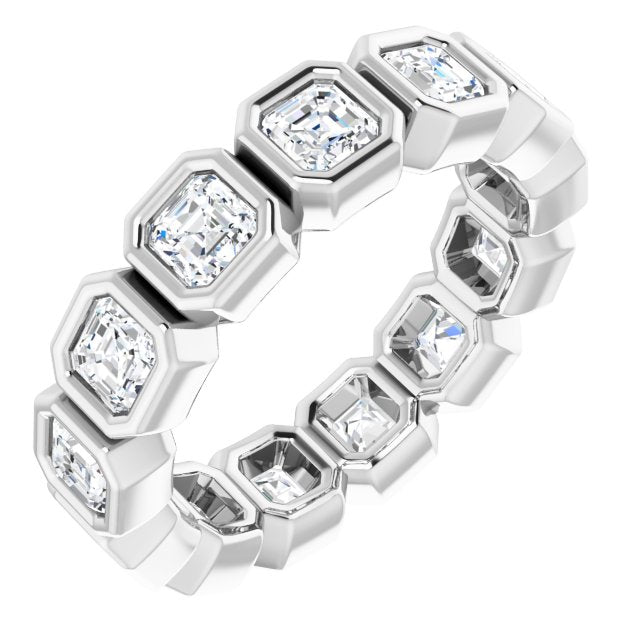14K Rose Natural Diamond Eternity Band