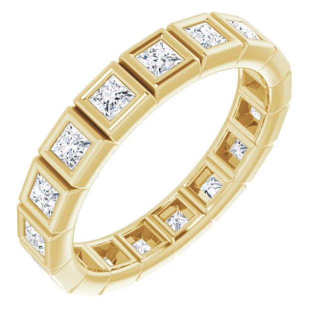 14K Rose Natural Diamond Eternity Band
