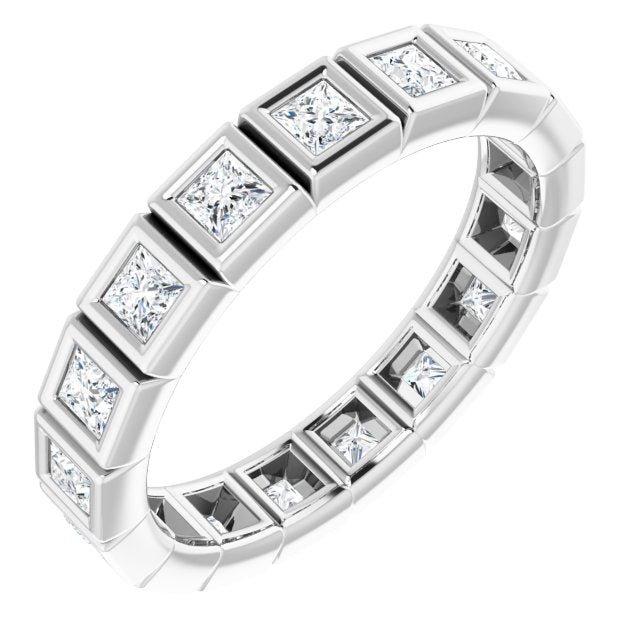 14K Rose Natural Diamond Eternity Band