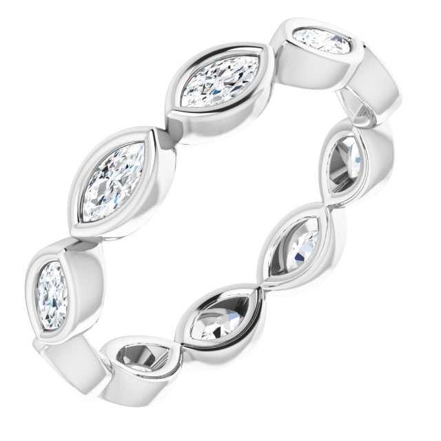 14K Rose Natural Diamond Eternity Band