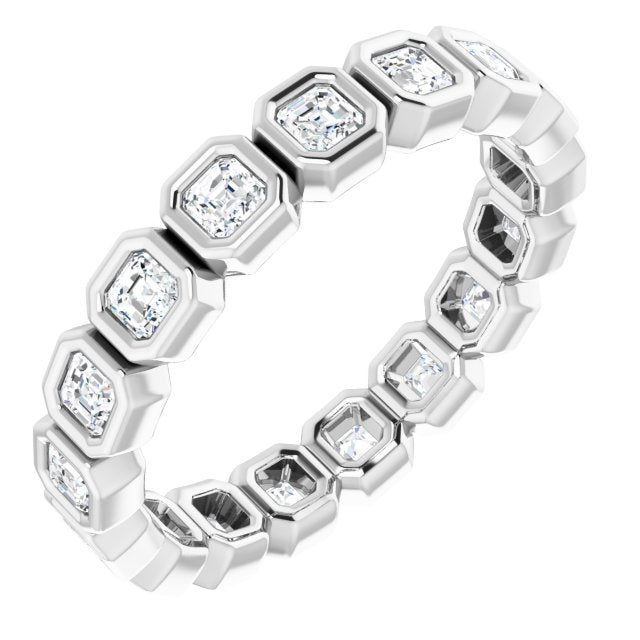 14K Rose Natural Diamond Eternity Band