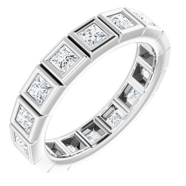 14K Rose Natural Diamond Eternity Band