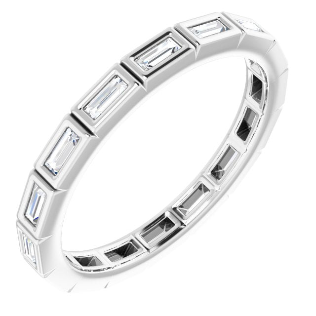14K Rose Natural Diamond Eternity Band