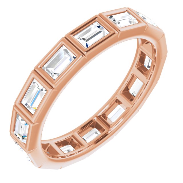 14K Rose Natural Diamond Eternity Band