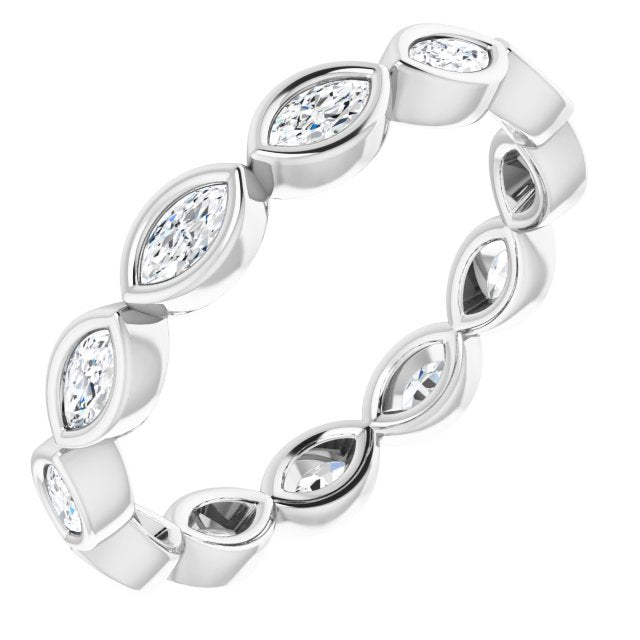 14K Rose Natural Diamond Eternity Band