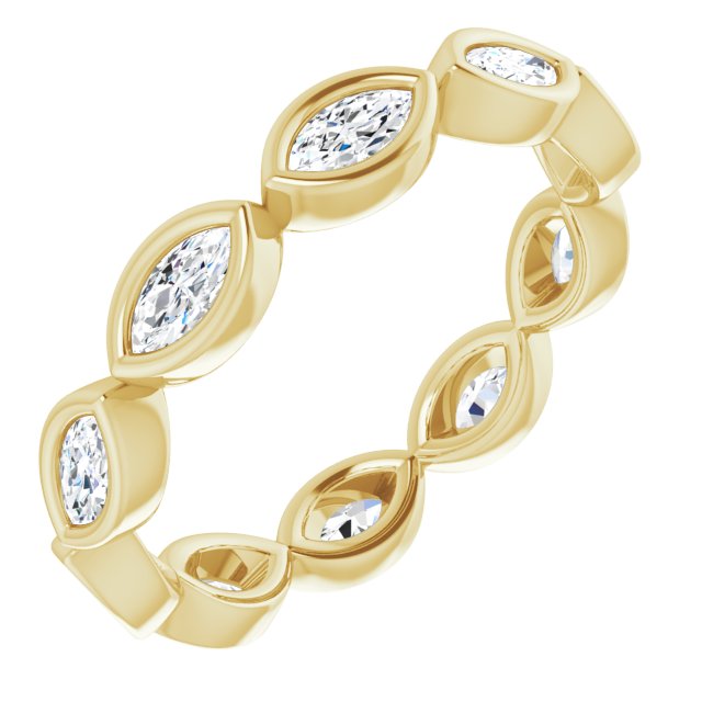 14K Rose Natural Diamond Eternity Band