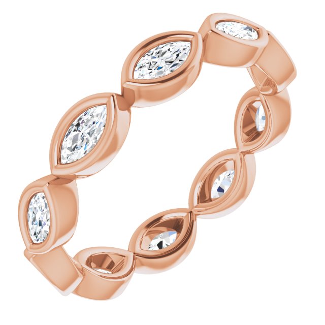 14K Rose Natural Diamond Eternity Band