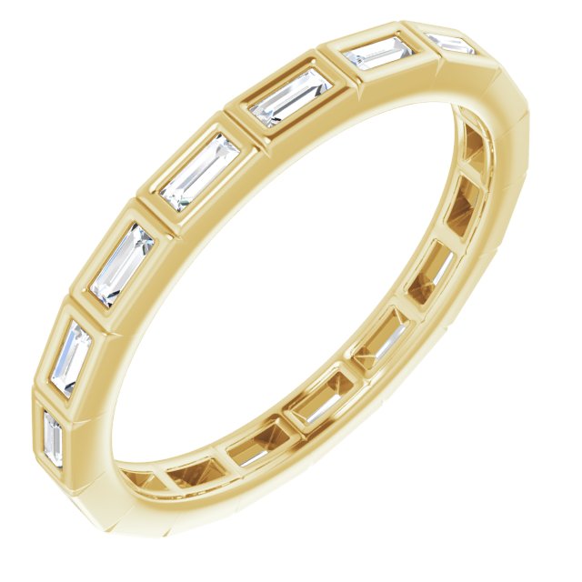 14K Rose Natural Diamond Eternity Band