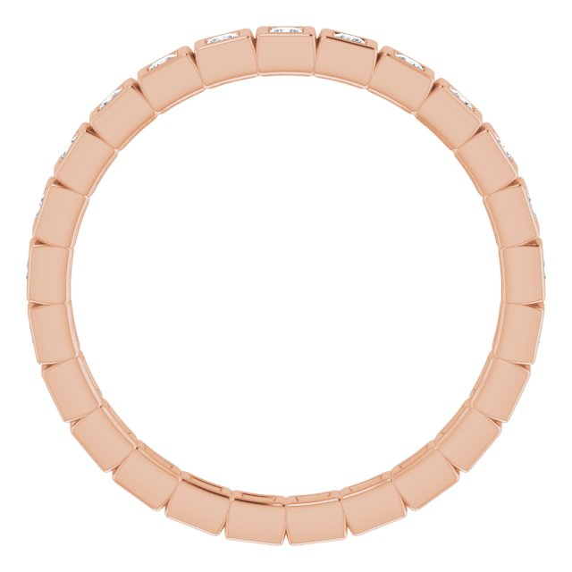 14K Rose Natural Diamond Eternity Band