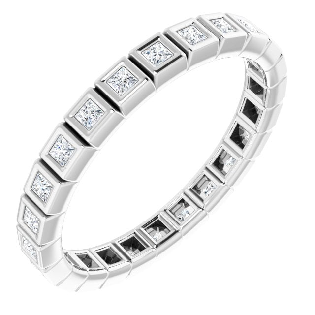 14K Rose Natural Diamond Eternity Band
