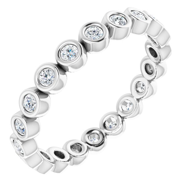 14K Rose Natural Diamond Eternity Band