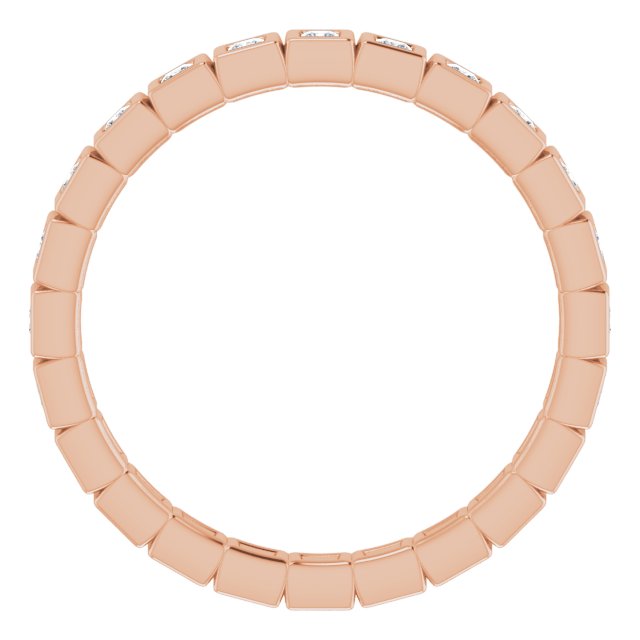 14K Rose Natural Diamond Eternity Band