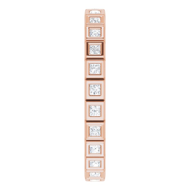 14K Rose Natural Diamond Eternity Band