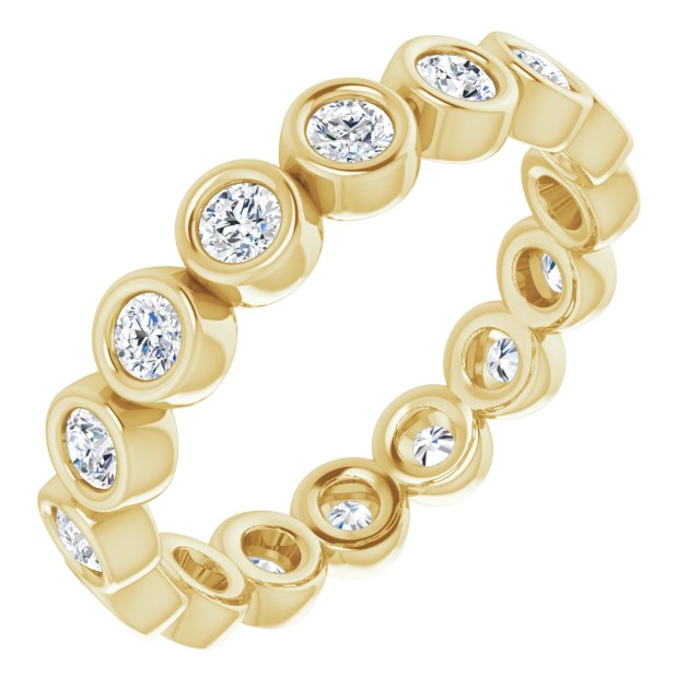 14K Rose Natural Diamond Eternity Band