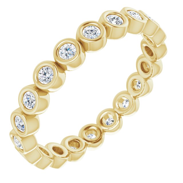 14K Rose Natural Diamond Eternity Band