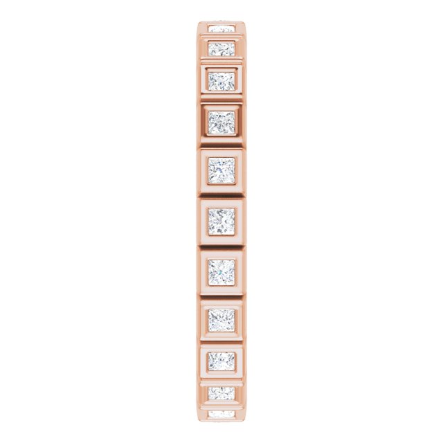 14K Rose Natural Diamond Eternity Band