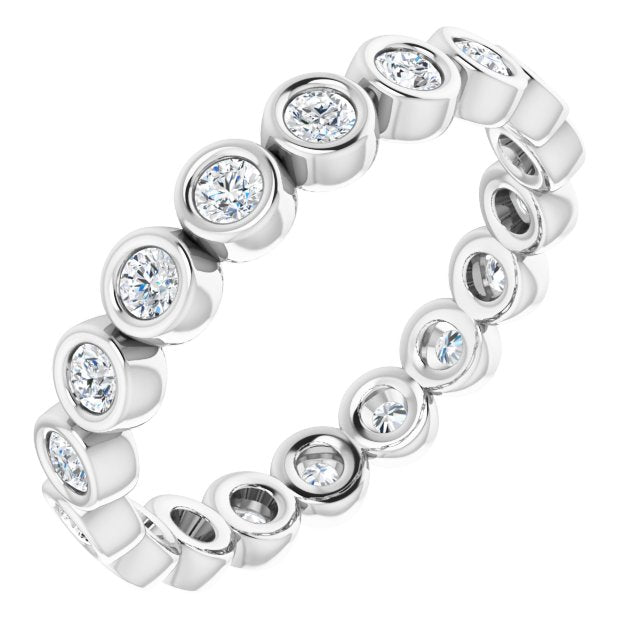 14K Rose Natural Diamond Eternity Band