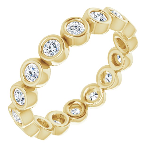 14K Rose Natural Diamond Eternity Band