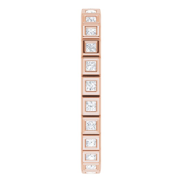 14K Rose Natural Diamond Eternity Band